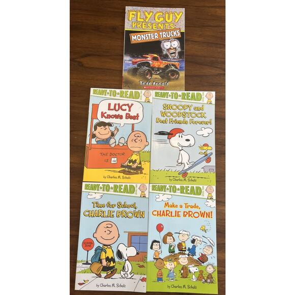 Lot Of 10 Ready To Read Books 5 Level I & 5 Level II, Peanuts PJ Masks Eloise + - Picture 4 of 7
